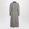 Brunello Cucinelli Brown mélange wool-blend coat with belt