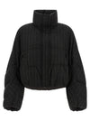 Brunello Cucinelli Micro Sequin Pinstriped Crop Down Jacket