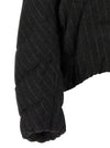 Brunello Cucinelli Micro Sequin Pinstriped Crop Down Jacket