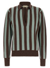 Alberto Biani Striped Knit Polo Shirt