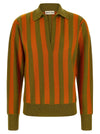 Alberto Biani Striped Knit Polo Shirt