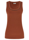 Brunello Cucinelli Shiny Trim Top