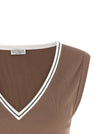Brunello Cucinelli Shiny Trim Tank Top