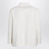 Brunello Cucinelli Ivory fluid twill jacket in viscose and linen