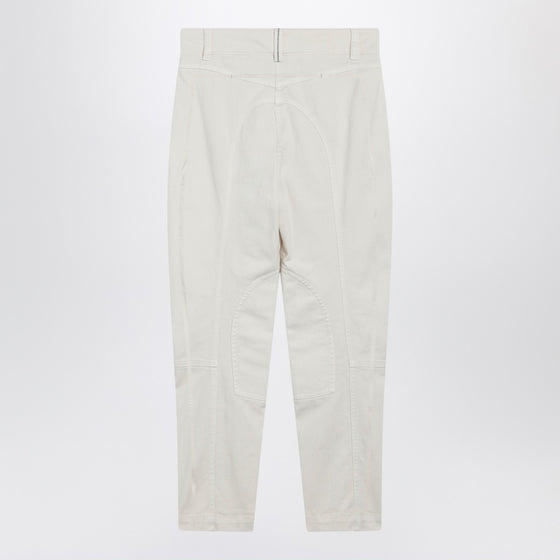 Brunello Cucinelli Chalk white Equestrian trousers
