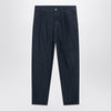 Brunello Cucinelli Slim-fit jeans with pleats in blue denim