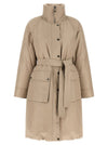 Brunello Cucinelli Beige Long Down Jacket