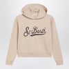 MC2 Saint Barth Beige sweatshirt with leopard logo embroidery