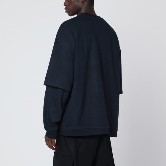 DARKPARK Navy blue Troy double-sleeve top