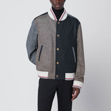  Thom Browne Colour-block wool bomber jacket
