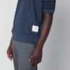 Thom Browne Navy blue cotton polo shirt