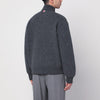 Thom Browne Grey wool zip-up cardigan