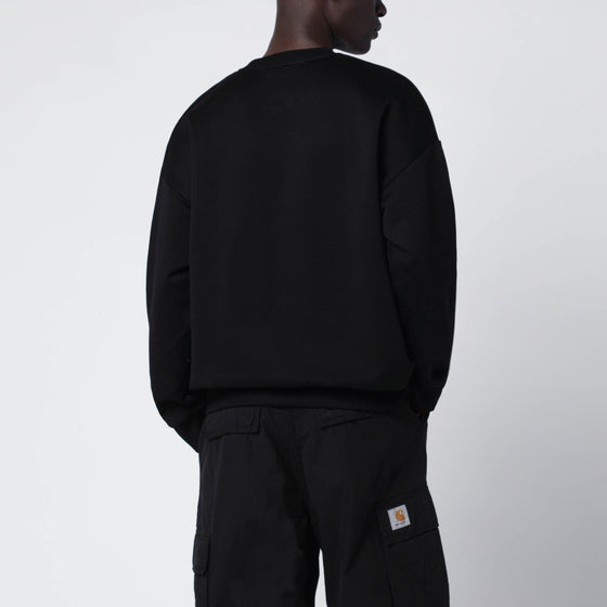 TATRAS Black cotton sweatshirt with embroidered logo