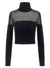 Elisabetta Franchi Brushed Insert Turtleneck Sweater