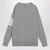 Thom Browne Light gray merino wool sweater
