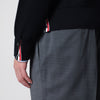 Thom Browne Navy blue cotton sweater with tricolor details