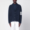 Thom Browne Blue linen blend cardigan