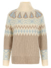 Herno Wool And Cashmere Sweater With Intarsia