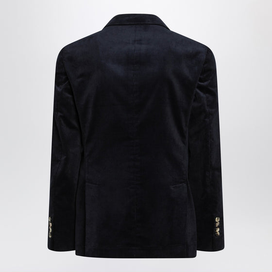 Brunello Cucinelli Navy blue corduroy jacket