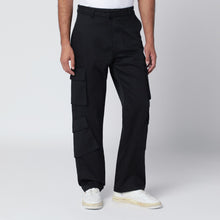  Represent Black cotton cargo trousers