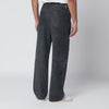 Represent Washed-effect black cotton trousers
