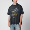 Represent Black faded T-shirt with Eagle logo print