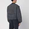 Represent Black washed cotton bomber jacket