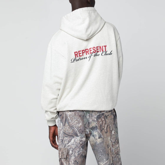 Represent Cream cotton hoodie with logo
