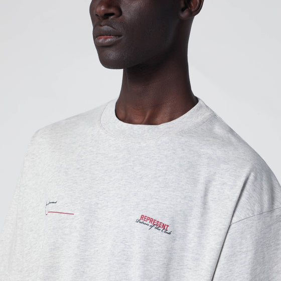 Represent Cream Marl T-shirt with logo