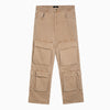 Represent R3Ca beige denim cargo trousers