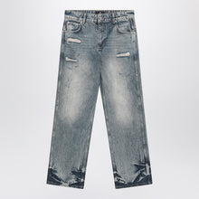  Represent Washed blue jeans with rips