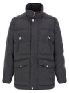 Brunello Cucinelli Membrane Wool Flannel Parka