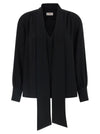 Alberto Biani Lavallière Neck Blouse