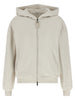 Brunello Cucinelli Shiny Zipper Pull Hoodie