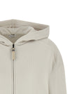 Brunello Cucinelli Shiny Zipper Pull Hoodie