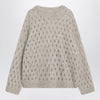 Brunello Cucinelli Beige openwork mohair-blend sweater