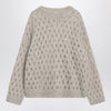 Brunello Cucinelli Beige openwork mohair-blend sweater