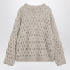 Brunello Cucinelli Beige openwork mohair-blend sweater