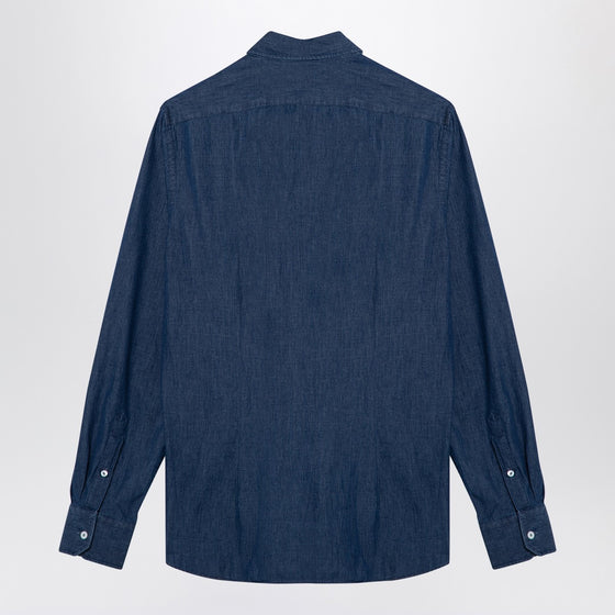 XACUS Indigo blue denim cotton shirt