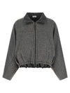 Brunello Cucinelli Shiny Zipper Pull Jacket