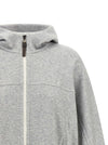 Brunello Cucinelli Shiny Zipper Pull Cropped Hoodie