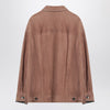 Brunello Cucinelli Brown leather overshirt jacket