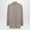 Brunello Cucinelli Light brown suede single-breasted blazer