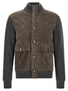 Brunello Cucinelli Suede And Wool Jacket
