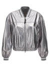 Brunello Cucinelli Laminated Leather Bomber Jacket