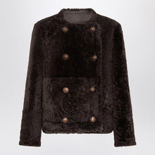  Brunello Cucinelli Reversible cropped shearling Fuzzy jacket