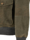 Brunello Cucinelli Waxed Shearling Bomber Jacket