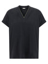 Brunello Cucinelli Shiny Trims T-shirt