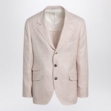  Brunello Cucinelli Papaya-colored Prince of Wales jacket