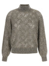 Brunello Cucinelli Dazzling Abstract Leaf Sweater